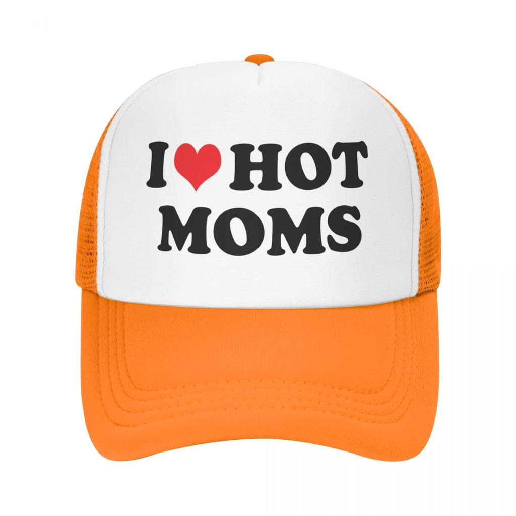 Классическая Унисекс Кепка Тракер I Love Hot Moms Взрослая Регулируемая Бейсболка для Унисекс Женщин Хип-Хоп Кепки Snapback