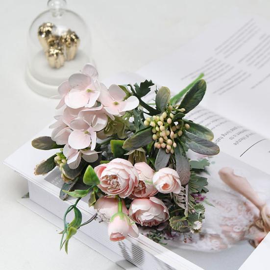 Fake Flower Fashion Non-fading Faux Silk Artificial Flower Home Party Fake Attractive Artificial Rose Faux Rose Flower Living Room Supply