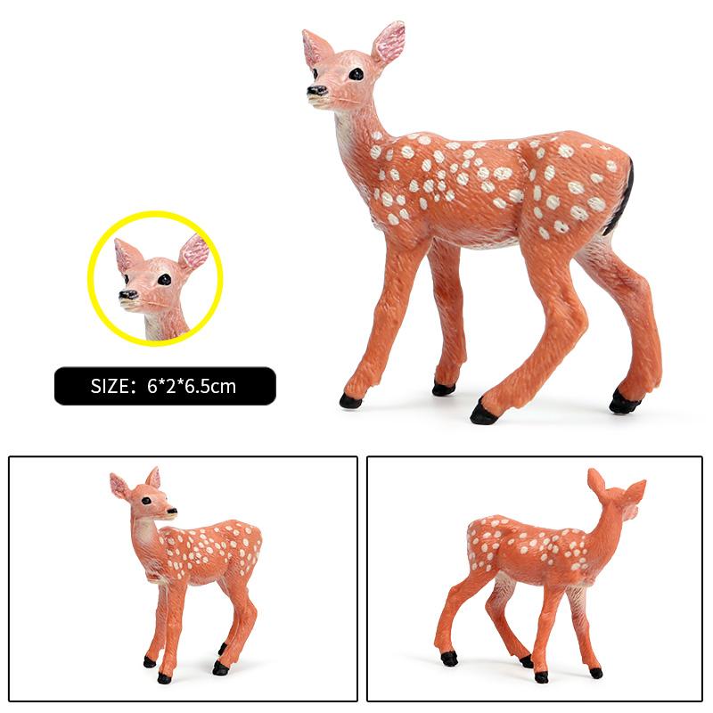 Oenux Лесные Олени Животные Симуляция Дикий Белохвостый Лось Фигурки Лось Фигурки Модель Украшение Игрушка Детский Рождественский Подарок