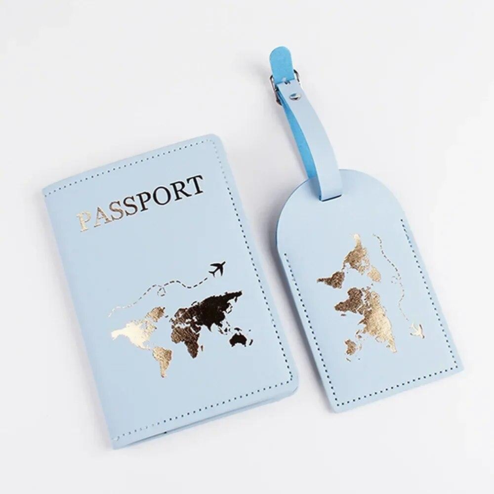 Men Women Fashion Passport Holder Case for Travel New Leather Waterproof Passport Cover with Card Holder