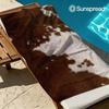 Коричнево-белая корова Быстросохнущее банное полотенце Микрофибра пляжное полотенце легкий вес плавание кемпинг йога пляж вне