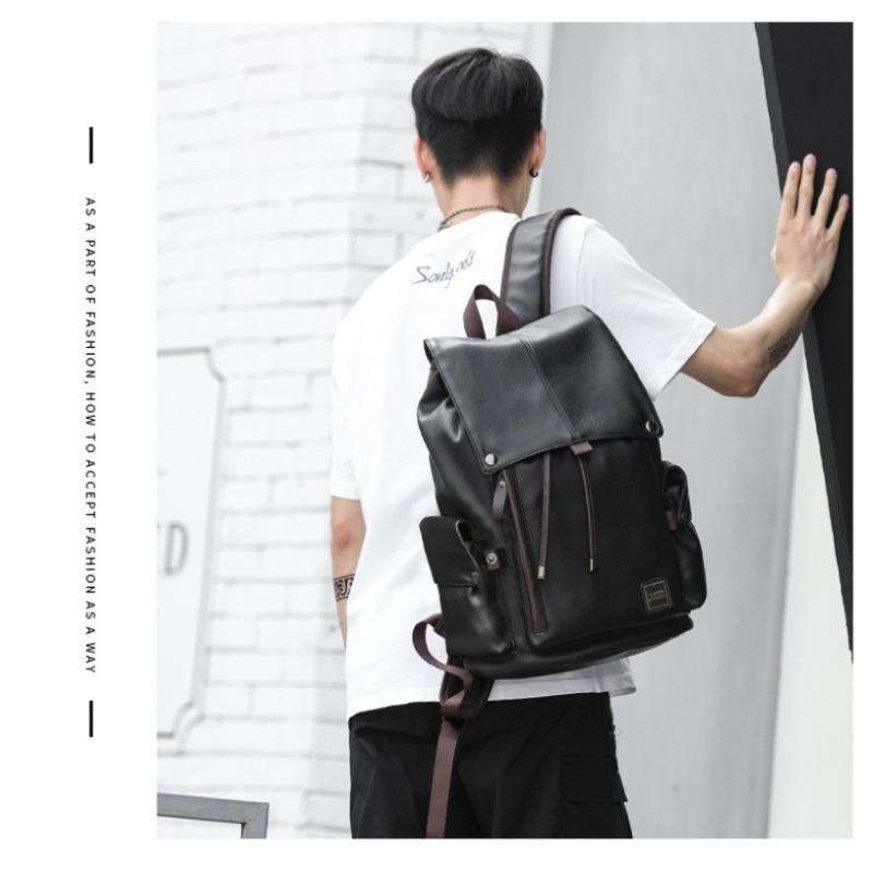 Рюкзак мужской кожаный модная дорожная сумка школьный рюкзак повседневная мужская сумка модный тренд компьютерный рюкзак