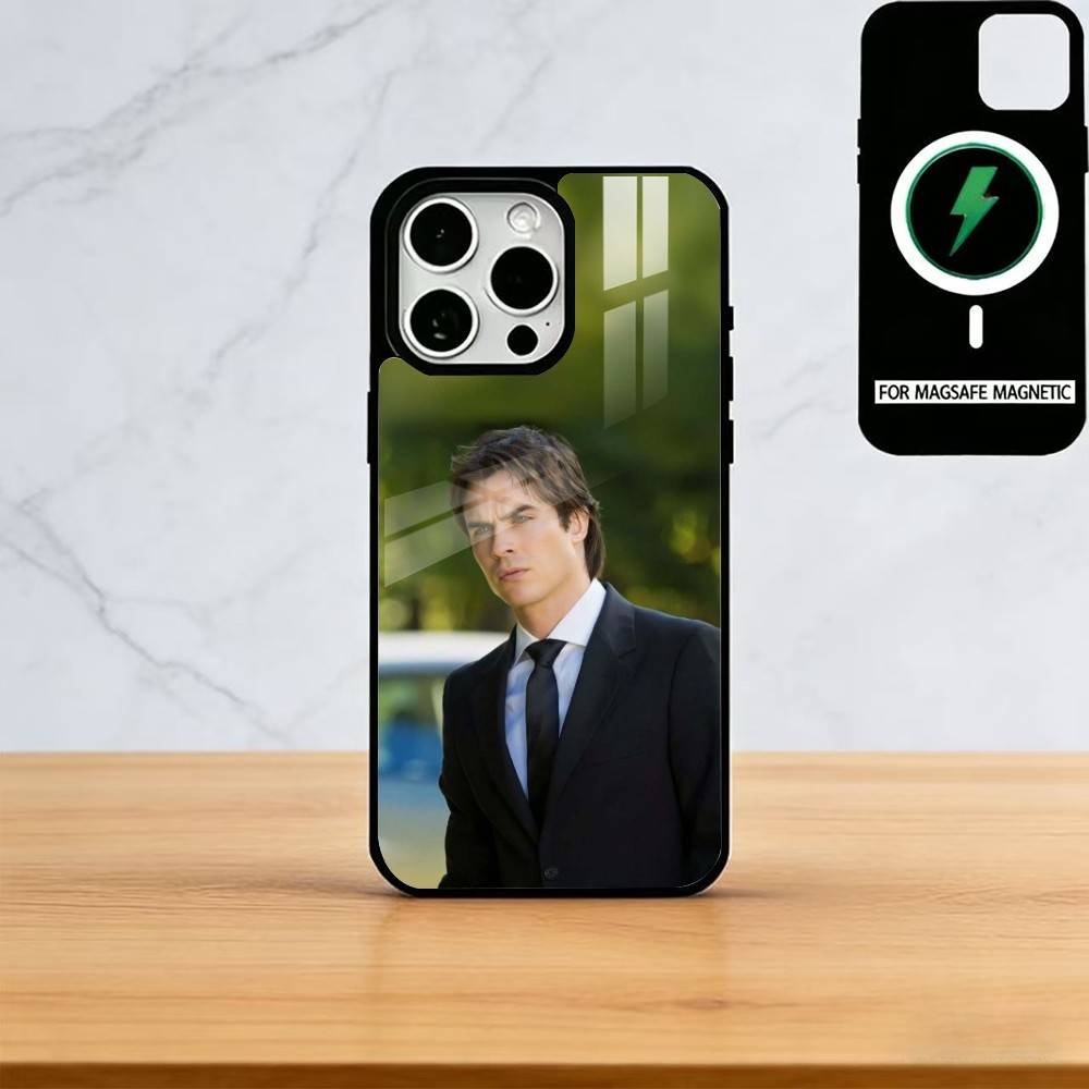 Чехол для телефона D-Damon Salvatore для iPhone17,16,15,14,13,12,11 Plus,Pro Магнитный для Magsafe Беспроводной зарядки