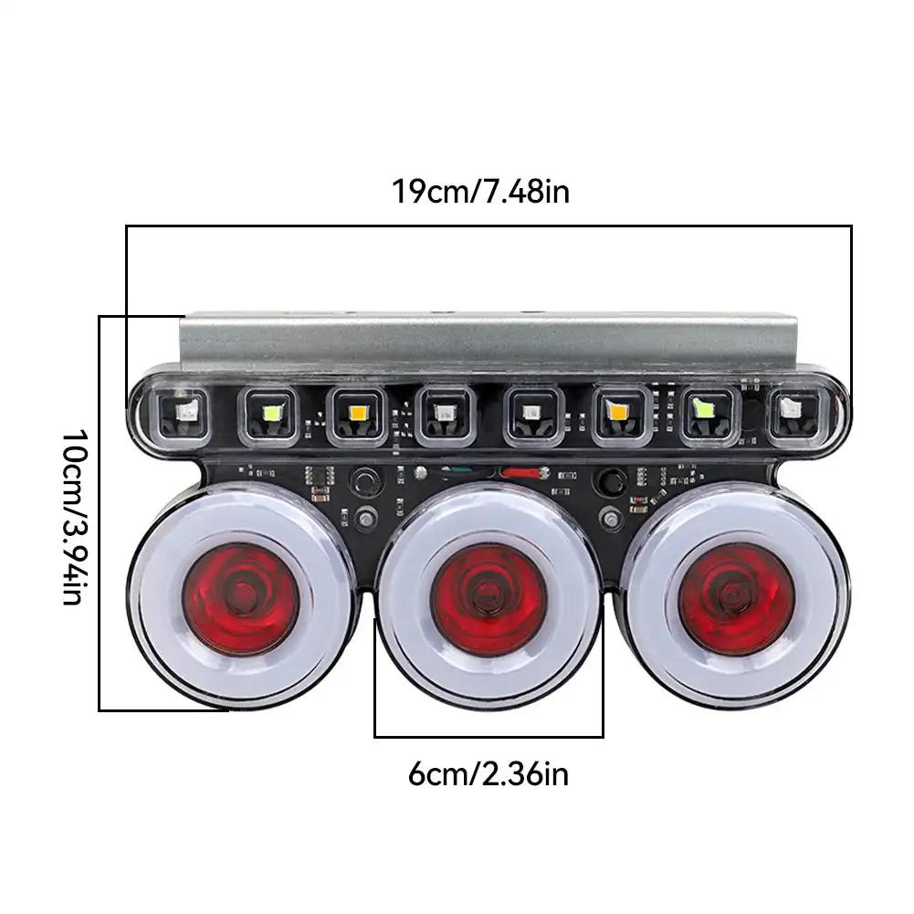 12 В/24 В автомобильный предупреждающий фонарь, семицветный мигающий светодиодный сигнальный фонарь, водонепроницаемый стробоскоп, универсальные задние фонари для грузовиков и прицепов, аксессуары