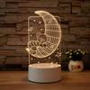 2022 Acrylic 3D Led Cordless Sleeping Kid Bedroom Small Led Lamp Base Night Light With