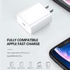 Быстрое зарядное устройство PD 20 Вт для iPhone 15 Xs Xr Pro Max 8, адаптер USB C, дорожное зарядное устройство с вилкой ЕС, США и Великобритании QC3.0 для Android