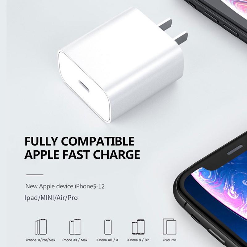 Быстрое зарядное устройство PD 20 Вт для iPhone 15 Xs Xr Pro Max 8, адаптер USB C, дорожное зарядное устройство с вилкой ЕС, США и Великобритании QC3.0 для Android