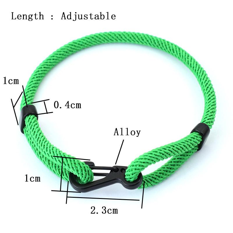 Unique Adjustable Rope Bracelet Unisex Black Outdoor Adventure Buckle Lucky Red Braclet Couple Brazalete Friendship Jewelry Gift