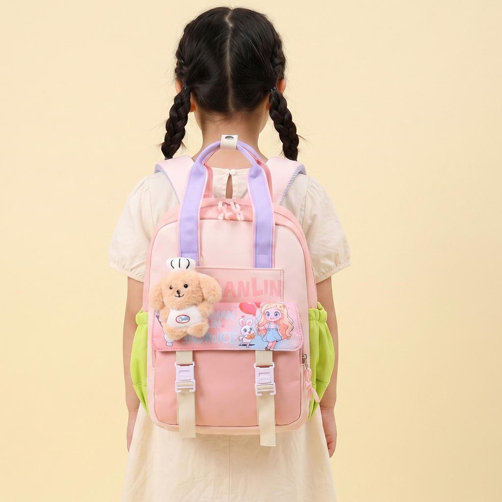 Schoolbag Kindergarten Backpack Girls Preschool Large Capacity Load Reduction Backpack Student Children's School Bag Elementary School Cute