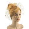 Veil Bride Headwear Sinamay Feather Hair Accessory Versatile Mesh Veil Headdress Caps  Women's