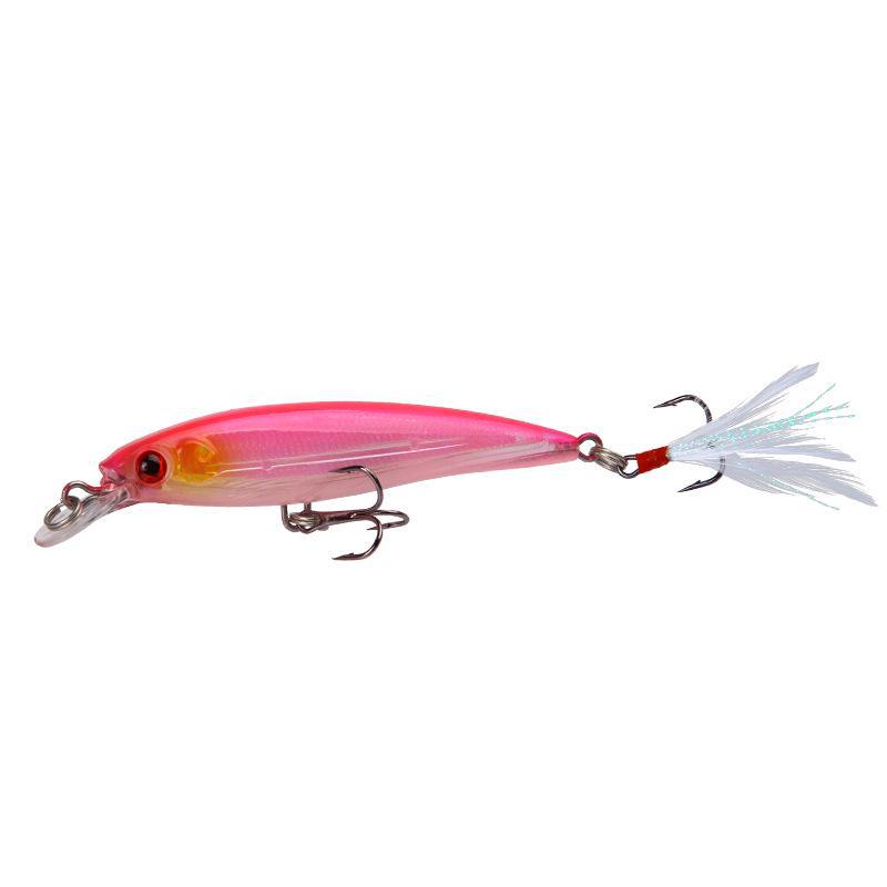 Горячая приманка Minnow Triple Feather Hook для окуня и мандарина, пресноводная и морская, 7 г, 10,5 см