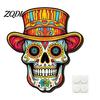 Floral Exotic Home Ornament Day of The Dead Sugar Skull Hanging Sign, Hand-Painted Mexican Calavera Wood Handcrafted Plaque Plaque, Tabletop