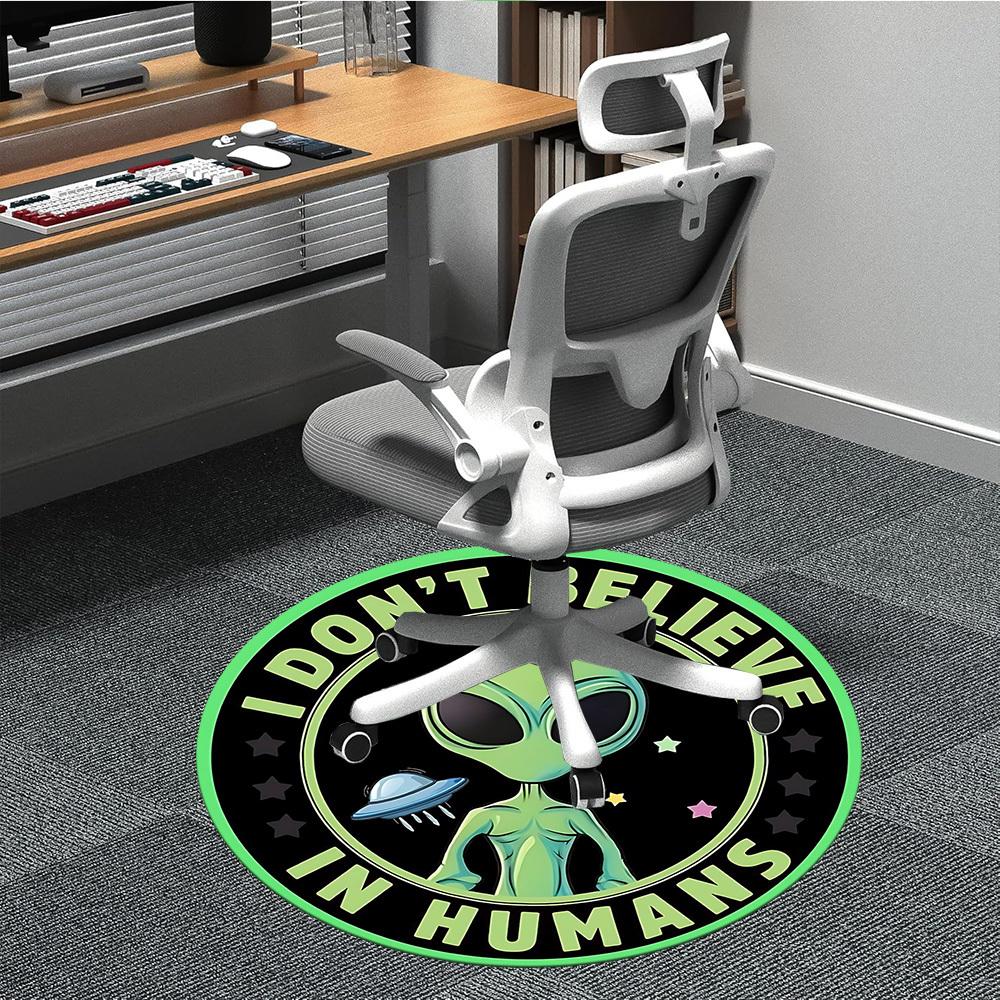 1PC Alien Pattern Chair Carpet for Office, Indoor Non-Slip Washable  Carpet, Soft Comfortable Mat For Office Room yy250930082