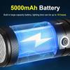 60W High Power LED Flashlight Built-in Battery USB Rechargeable Strong Light Long Range Tactical Torch Outdoor Camping Fsihing Lamp