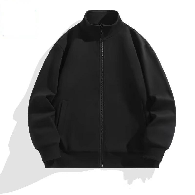 2025 Men's Stand-Up Collar Casual Cardigan Jacket - Trendy Autumn Sport Long Sleeve Hoodie.