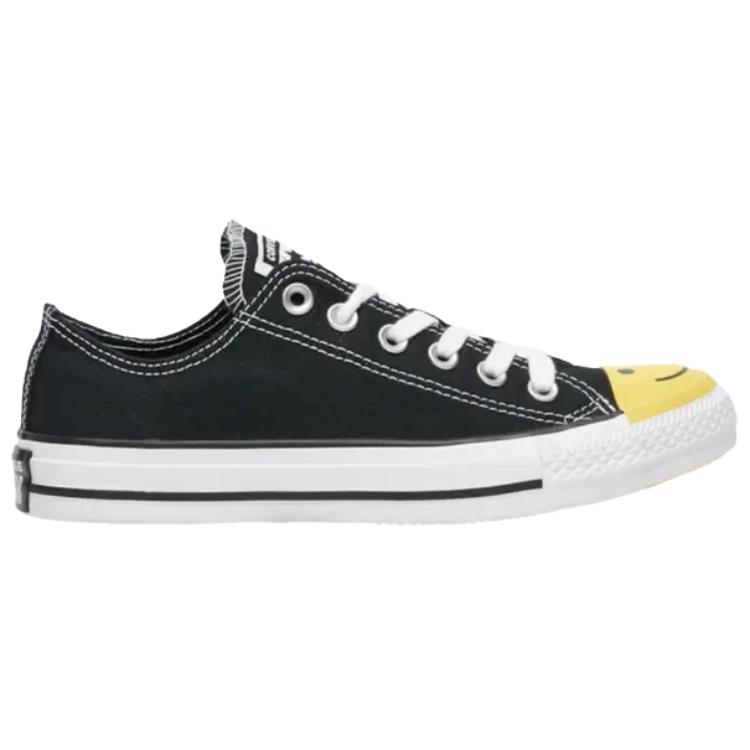 Converse Кеды Chuck Taylor All Star Low Smiley Face Мужские Черно-бело-желтые 165578C