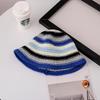 Women's Rainbow Knitted Fisherman Hat - Sun Protection Summer Straw Hat