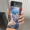 Греция Летом Санторини Жесткий ПК Чехол для Телефона Для Samsung Galaxy Z Flip 7 6 5 4 3 Черный ZFlip7 ZFlip6 Flip5 Flip4 Flip3 5G Печать