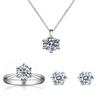925 Silver Jewelry Set AAAAA Zircon Fashion Women Elegant Necklace Earrings Ring Birthday Party Wedding Gift
