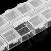 12 ячеек Мини прозрачный пластиковый органайзер для таблеток, маленький кейс, органайзер для рукоделия, коробки для хранения типсов для нейл-арта