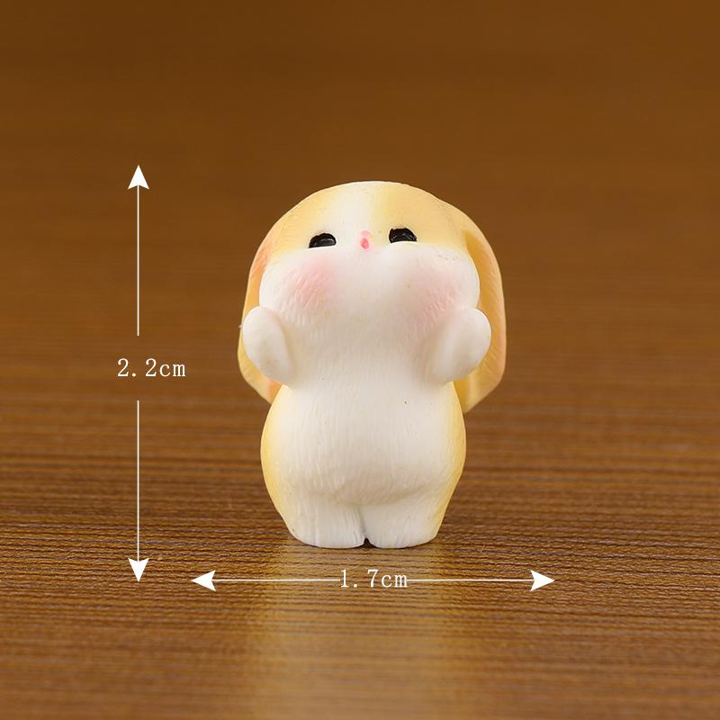 Micro Landscape Creative Cute Bunny Family Animal Doll Decoration Accessories Mini Table Top Resin Ornaments Decoration Crafts