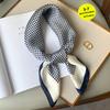 Luxury Brand Silk Square Plaid Scarf Women Satin Neck Hair Tie Band Soft Work Neckerchife  NEW Hijab Head Female Foulard