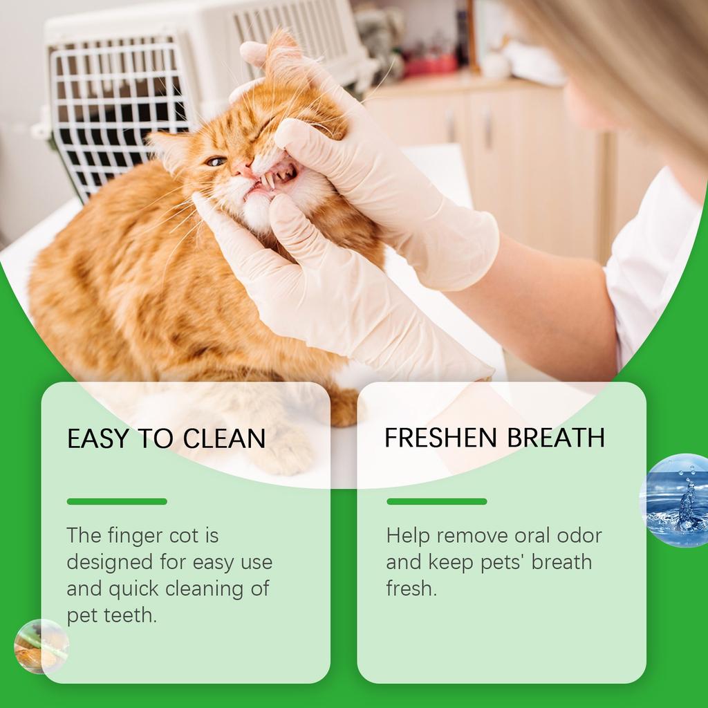 Pet Teeth Tartar Plaque Cleaning Finger Sleeves 1ML