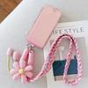 Detachable Flowers Phone Lanyard Phone Charm Crossbody Lanyard Phone Woven Chain  Women Girls