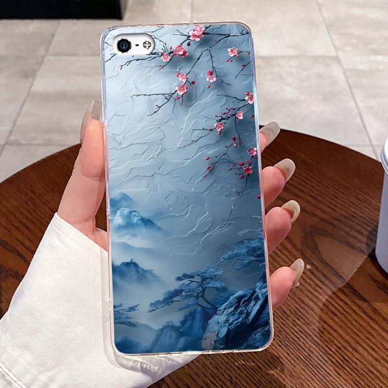 Чехол для iPhone 5 5s 4 4s Чехол Эстетичный Модный Милый Кот Астронавт Мягкий Силикон Задняя Крышка iP5 iP 4 Прозрачный Чехол для Телефона