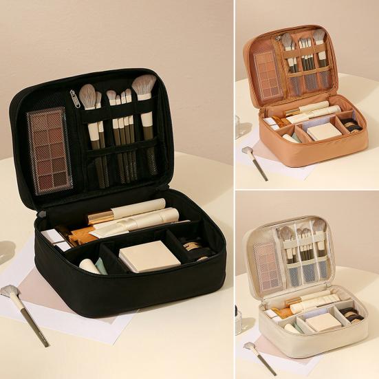 Дорожная косметичка для женщин большая водонепроницаемая из ткани Оксфорд, органайзер для косметики с ручкой