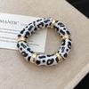 Multi-style Leopard Print Bamboo Tube Acrylic Stretchy Bracelets for Women Men Retro Resin Beaded Bangles Stack Jewelry Gift K1