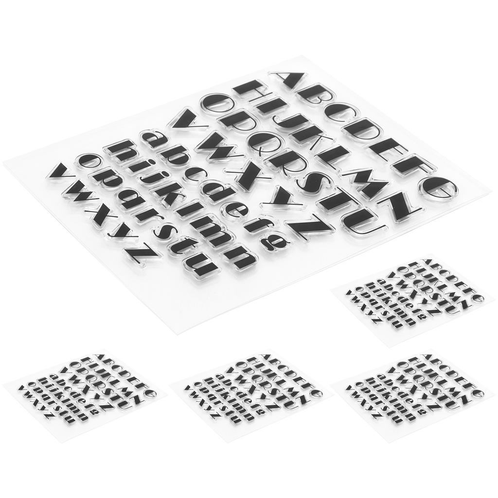 5 шт. прозрачный штамп журнал скрапбукинг заглавные строчные буквы 52 алфавит резина T1766