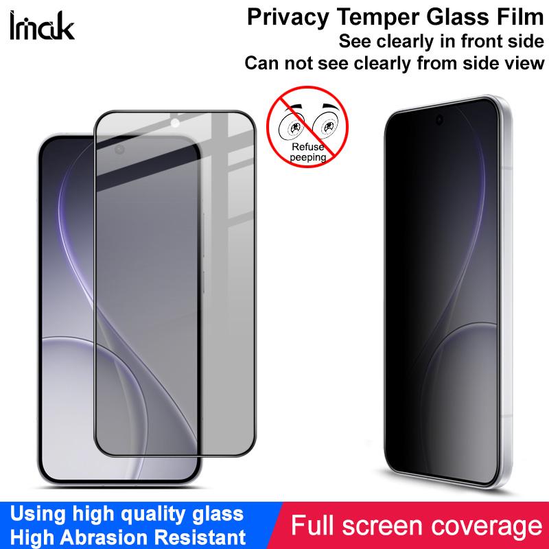 Для OPPO Reno 15 F 5G Global Стекло IMAK 3D Изогнутое Приватное Закаленное Стекло Пленка с Полным Покрытием Экрана