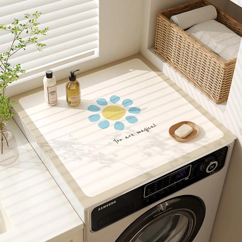 Накладка на крышку стиральной машины-барабана, абсорбирующая ткань-чехол для холодильника, пылезащитная накладка из диатомовой земли для изголовья кровати и столешницы