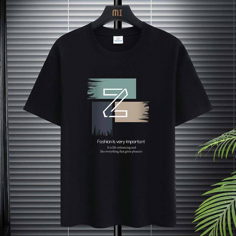Простая графическая футболка для мужчин, футболки больших размеров с круглым вырезом, чистый хлопок, топы Harajuku, мужская одежда, новинка лета с коротким рукавом