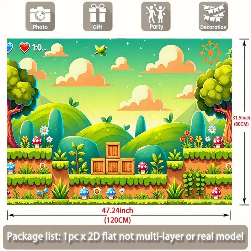 2D Plane - 2D Plane - A 1-piece 2D plane banner with a vibrant image, inspired by games