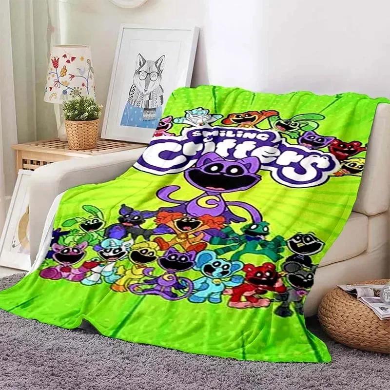 3D Printed Baby Blanket CATNAP DOGDAY Cartoon Smiling Critters Babes Carpet Super Soft Warm for Bedroom LivingRoom Sofa Bed Car