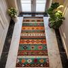 Юго-западный племенной ковер-дорожка Геометрический ромбовидный узор Ковер Теплый оранжевый Бирюзовый Бохо декор Ковры для прихожей