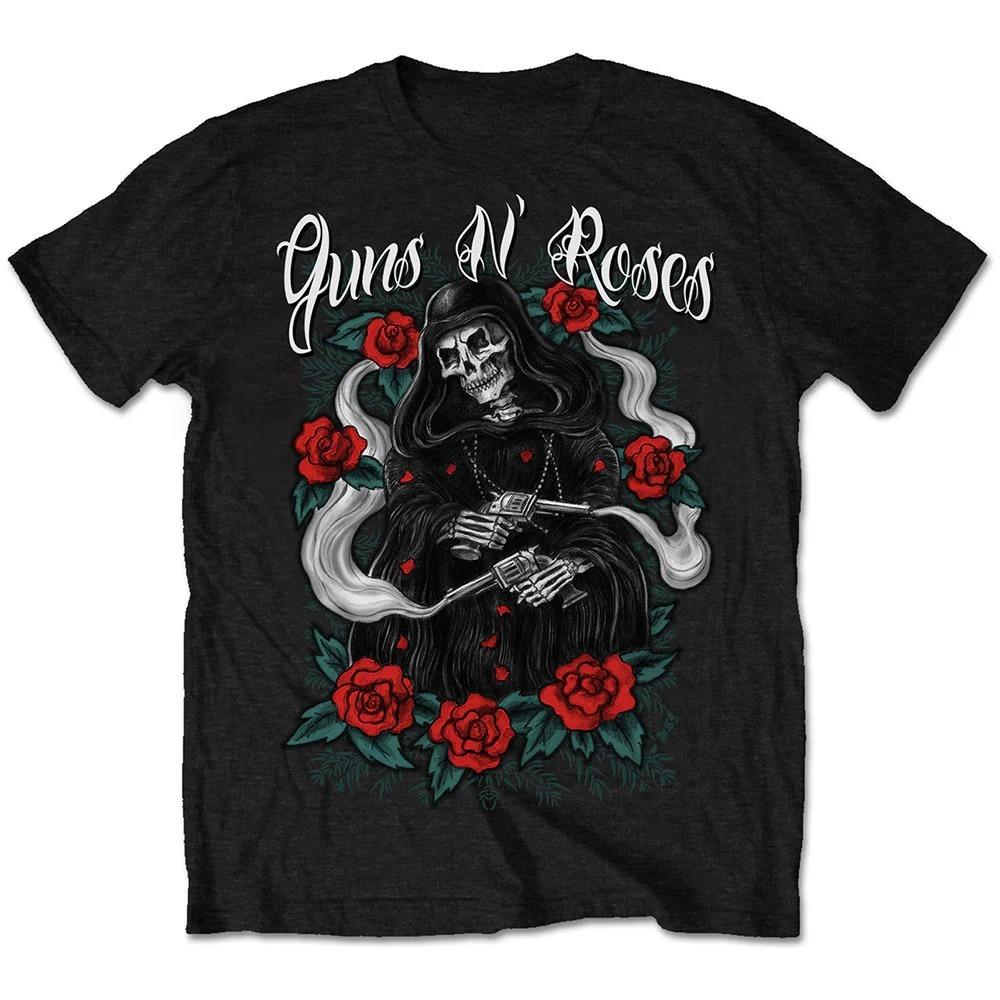 Футболка Guns N Roses Жнец Высококлассная Роскошь Для Мужчин и Женщин Топ Y2k Лето 2026