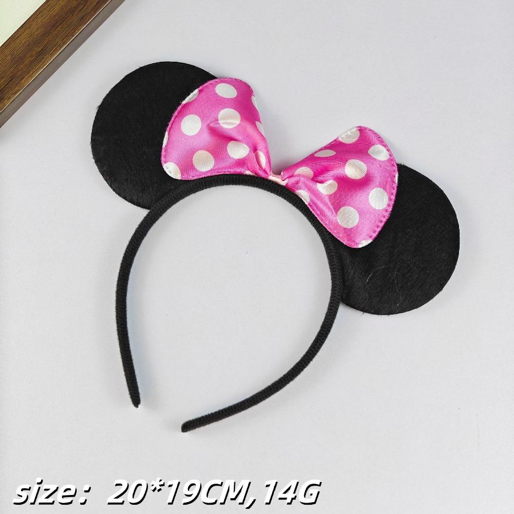 Lovely Ears Kids Mickey Headbands Hair Party Sequin Birthday Accessories Minnie Hairbands Bows Girls Headband