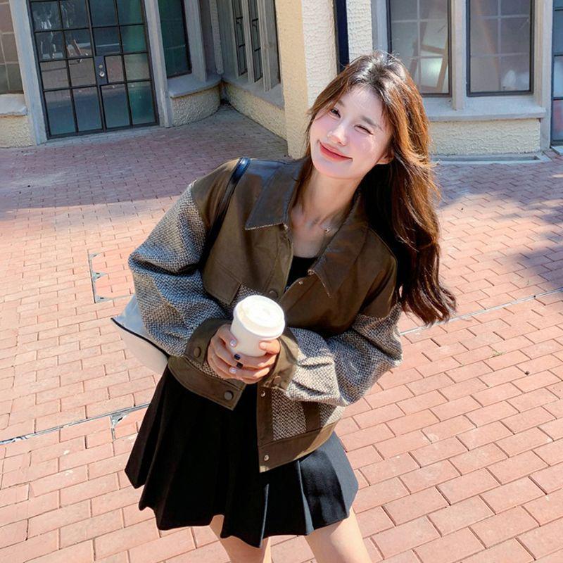 Универсальная женская кожаная куртка Myllard 2025 - Стильный свободный крой для осени и весны