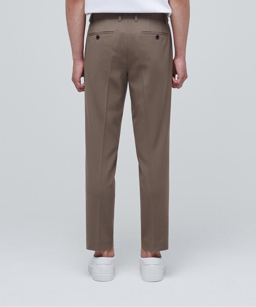 MUSINSA STANDARD Skinny Hidden Banding Crop Slacks [Light Brown]
