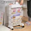 Storage Rack Book Storage Organization Rack Multifunctional Movable Storage Rack Floor To Floor Multi-layer Bookshelf Small Cart