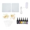 Resin Earring Mold Set with UV Lamp UV Glue Ear Hook Ring Earring Resin Molds for DIY Earrings