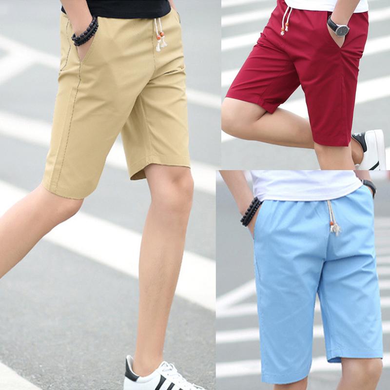 Летние мужские спортивные брюки, модные укороченные брюки, большие пляжные быстросохнущие брюки