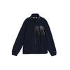 Calvin Klein Jeans Autumn And Winter Letter Logo Jacquard Stand Collar Drop Shoulder Long Sleeve Fleece Jacket Unisex Jacket Dark-Blue 40KC422-CEF