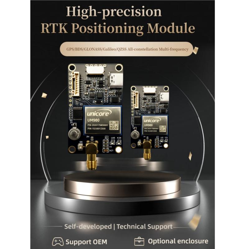 UM980 RTK GNSS Модуль Многодиапазонный GPS/BDS/GLONASS/Galileo для Дронов Геодезии Высокая Точность База Ровер Замена для ZED-F9P