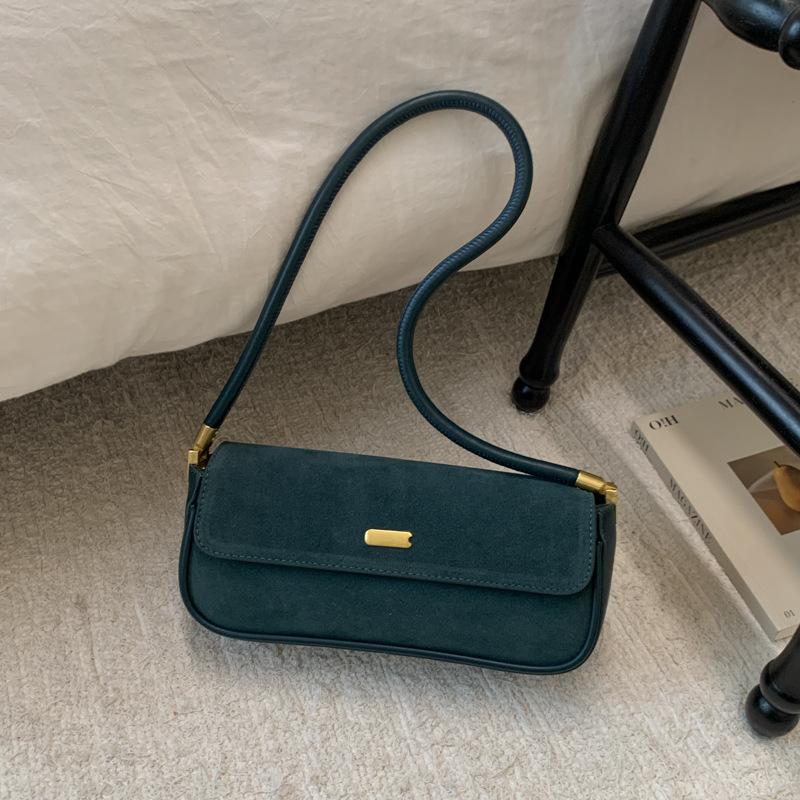 Премиальная текстура ретро маленькая сумка женская 2025 новая универсальная сумка-багет через плечо под мышку для поездок на работу модная портативная