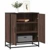 VidaXL Buffet Brown Oak 68x35x76 Cm Engineered Wood and Metal, Storage Cabinet, Entryway Furniture, Accent Furniture 848968