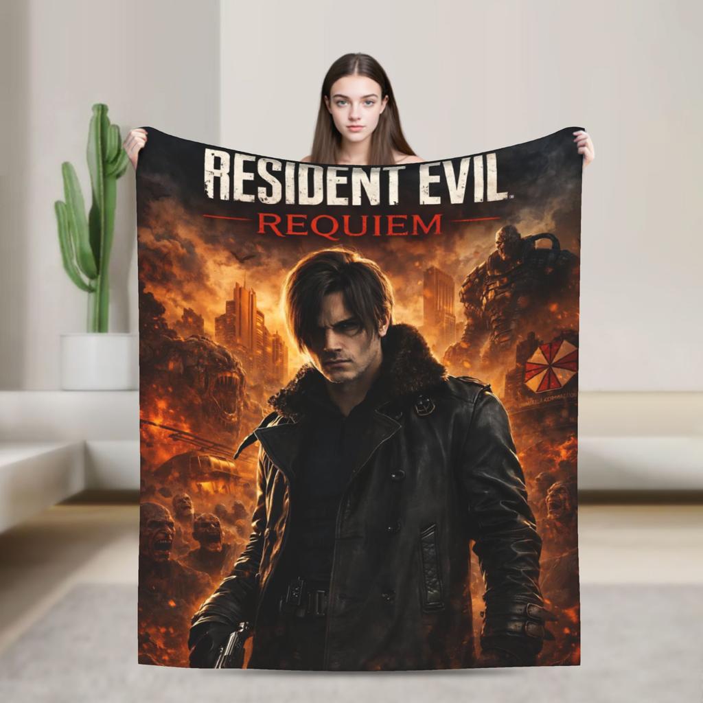 Residents Evils 9  Blanket Multiple Sizes Warm Cozy Fluffy Games Throw Blankets for Couch Sofa and Bed